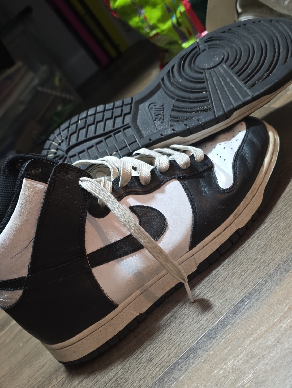 Nike Black and White High-Top Sneakers